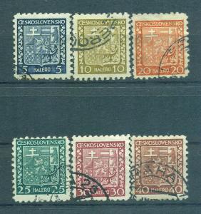 Czechoslovakia sc# 152-157 used cat value $1.50
