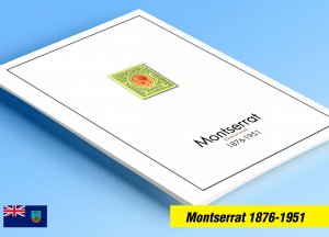 COLOR PRINTED MONTSERRAT [CLASS.] 1876-1951 STAMP ALBUM PAGES (12 illust. pages)