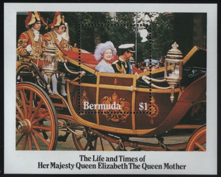 Bermuda 1985 MNH Sc 473 $1 Queen Mother 85th Birthday Sheet