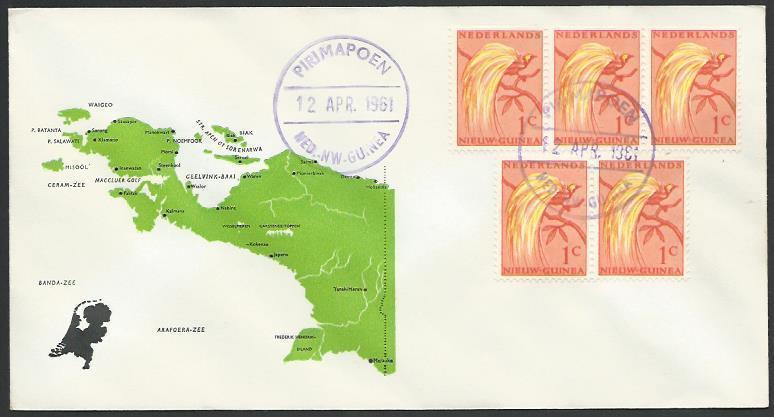 NETHERLANDS NEW GUINEA 1961 cover PIRIMAPOEN cds...........................52884