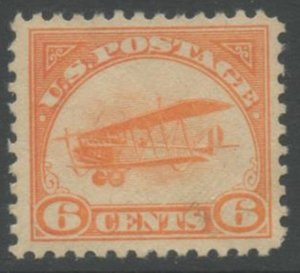 US Sc#C1 1918 6c Orange Curtiss Jenny Airmail OG F-VF Mint Hinged