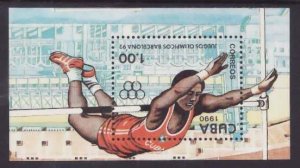 Cuba-Sc#3204- id9-unused NH sheet-Sports-Olympics-Barcelona-1990-