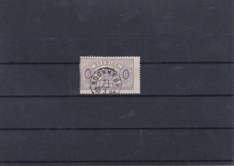 Sweden 1881 6 Ore Grey Official Used Stamp CAT£225 Ref: R7480