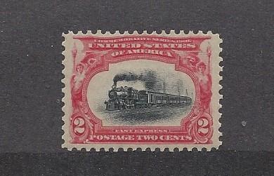 United States, 295, 2c Train VF Carmine & Black Single. MNH
