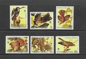 BIRDS - GUINEA #939-44  MNH