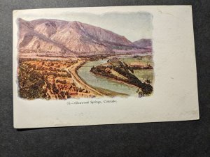 GLENWOOD SPRINGS, COLORADO 1906 CANON CITY Postcard DENVER & GRAND JUNCTION RPO 