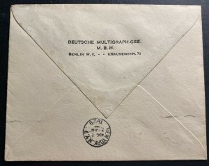 1929 Germany Graf Zeppelin LZ127 World Flight Airmail FFC Cover to Cleveland USA