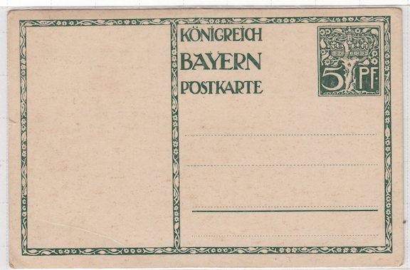 Germany Postcard Bayern unused, Please see the description