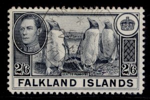 FALKLAND ISLANDS GVI SG160, 2s 6d slate, VERY FINE USED. Cat £21. CDS