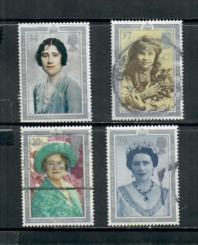 G.B 1990 COMMEMORATIVE SET QUEEN MOTHER ISSUE , USED 060521