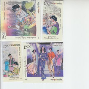 2019 India Fashion II (4) (Scott 3148-51) MNH