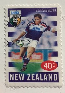 New Zealand 1999 Scott 1587 used - 40c,  U-Bix Rugby Super 12 Championship