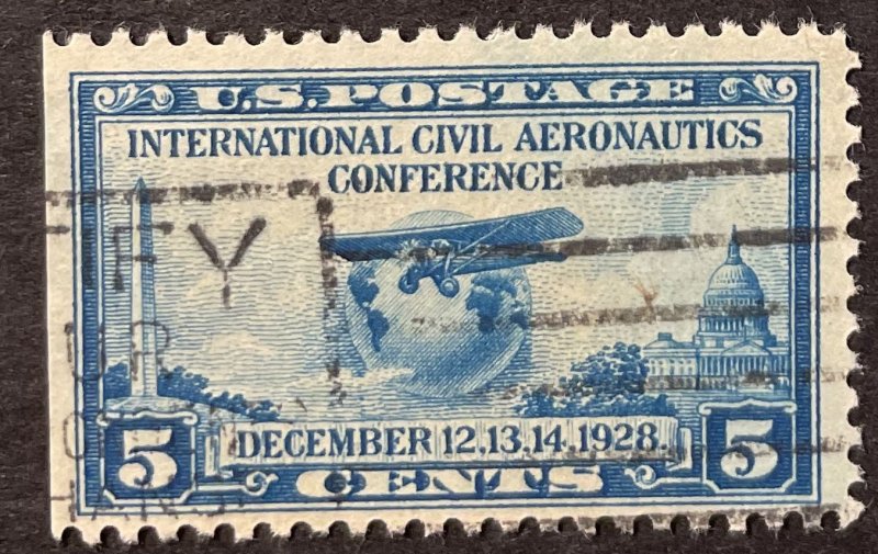 US #650 Used F/VF 5c Intl Civil Aeronautics Conference 1928 [G22.3.1]