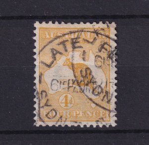 Australia 1913 4d Roo SG6a Late Fee Fine Used BP16360