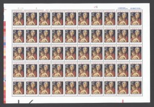 1992 US SCOTT#2710 29c Christmas Madonna, Sheet of 50 MNH