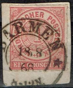 North German Confederation  1868,Sc.#4-5 used, Numeral in circle cv.€10