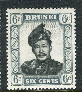 BRUNEI; 1952 early Sultan issue fine Mint hinged Shade of 6c. value