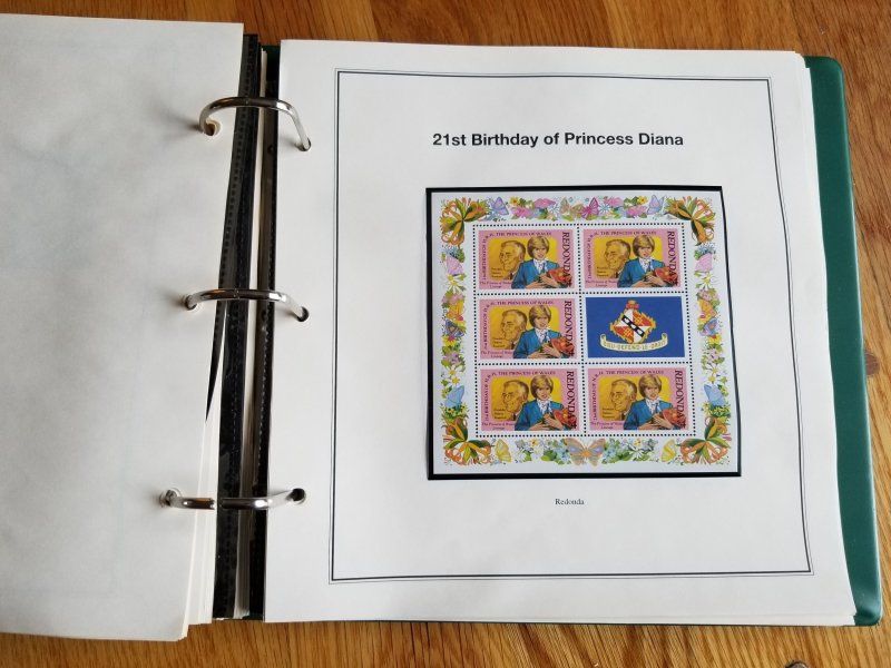 3 Albums Souvenir Sheets; Danna, Queen Elizabeth, Prince Charles and More