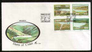 Ciskei 1989 Dams River Nature Architecture Environment Sc 131-4 FDC # 16377