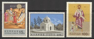 Cyprus Scott 269-71 MNHOG - 1966 1900th of Death of St Barnabas - SCV $1.15