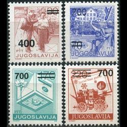 YUGOSLAVIA 1989 - Scott# 1972-5 Postal Surch. Set of 4 LH