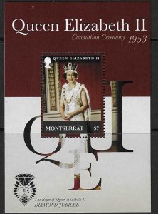 MONTSERRAT SGMS1506 2012 DIAMON JUBILEE MNH