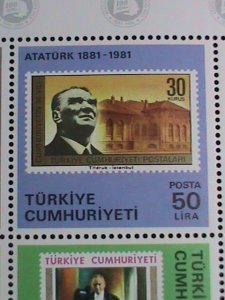 TURKEY STAMP:1981 SC#2194- CENTENARY OF KEMAL ATATURK MNH S/S SHEET VERY FINE