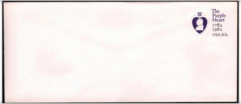 SC#U603 20¢ The Purple Heart Envelope Entire Unused