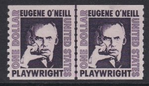 1305C Eugene O'Neill Coil Line Pair MNH