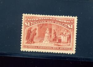 Scott 241 Columbian  High Value Unused Stamp  (Stock 241-33)