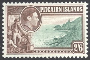 Pitcairn Islands Sc# 8 MH 1940-1951 2sh6p Coast of Pitcairn