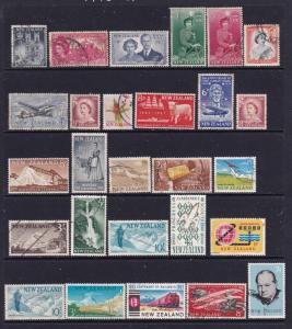 New Zealand a QEII pre decimal lot used