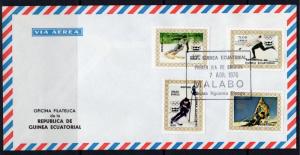 Equatorial Guinea 1976 Innsbruck Olympics Set (4) Perforated FDC Mi#822/825