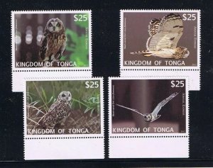 Australia Tonga Express Stamps - SGE2/E5 2012 OWLS **NH** FACE $100.00