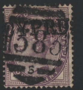 Great Britain Sc#89 Used with Bogus Cyprus Overprint