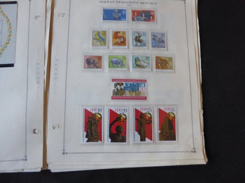 Germany and Area 1975-1977 Mint/Used Stamp Collection on Scott Int Album Pages