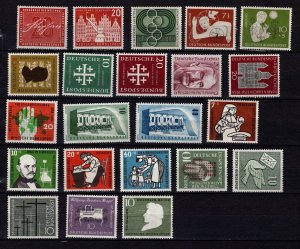 Germany MNH issues from 1956 Sc# 738-753; B348-353