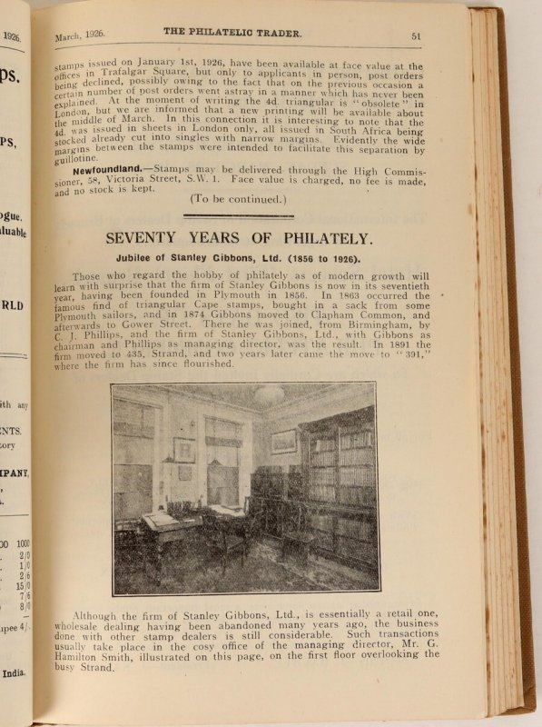 LITERATURE Great Britain The Philatelic Trader Vol XXVII, Jan-Dec 1926.  