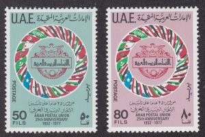 United Arab Emirates # 89-90, Arab Postal Conference, NH, 1/2 Cat.