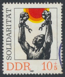 German Democratic Republic  SC# B194    Solidarity  Used  see details & scans