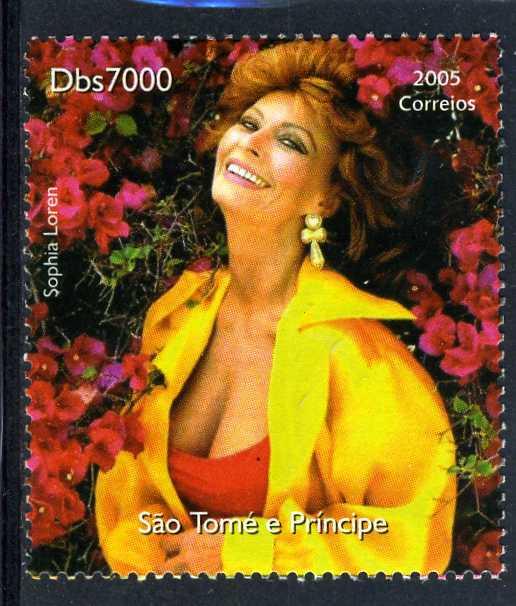 Sao Tome & Principe 2005 SOPHIA LOREN set 1v Perforated Mint (NH)