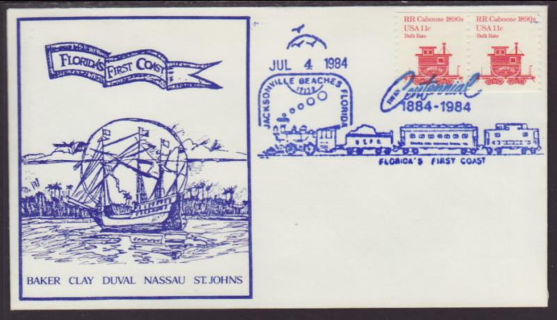 100th Anniversary Jacksonville Beaches,1984,FL Cover BIN