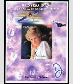 SAO TOME & PRINCIPE 2005 CONCORDE Princess Diana DeLuxe s/s Mint (NH) #6
