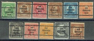 11 1926 4th BUREAUs w/ ERROR precancels f/ SAN FRANCISCO CA (Bureau type 71)! 