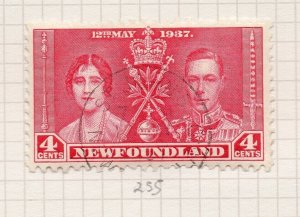 Newfoundland 1937 GVI Coronation Issue Fine Used 4c. NW-204413