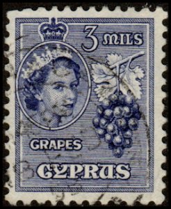 Cyprus 169 - Used - 3m Grapes (1955) +