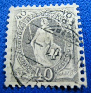 SWITZERLAND 1882  -  SCOTT # 84      USED       (Xs10)