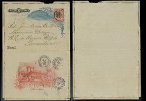 BRAZIL (38) Letter Cards All OLD mostly used Wide variety 1880's to 1930...