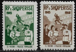 Albania #563-4 MNH Set - People's Police - Liberation Monument