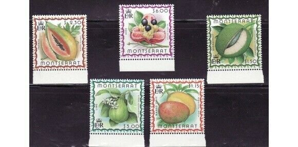 Montserrat - Fruits - 5 Stamp  Set  - 13M-003